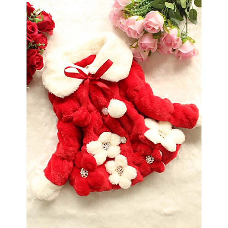 Girl's Fashion Imitation Fur Flower Spring/Fall/Wi...