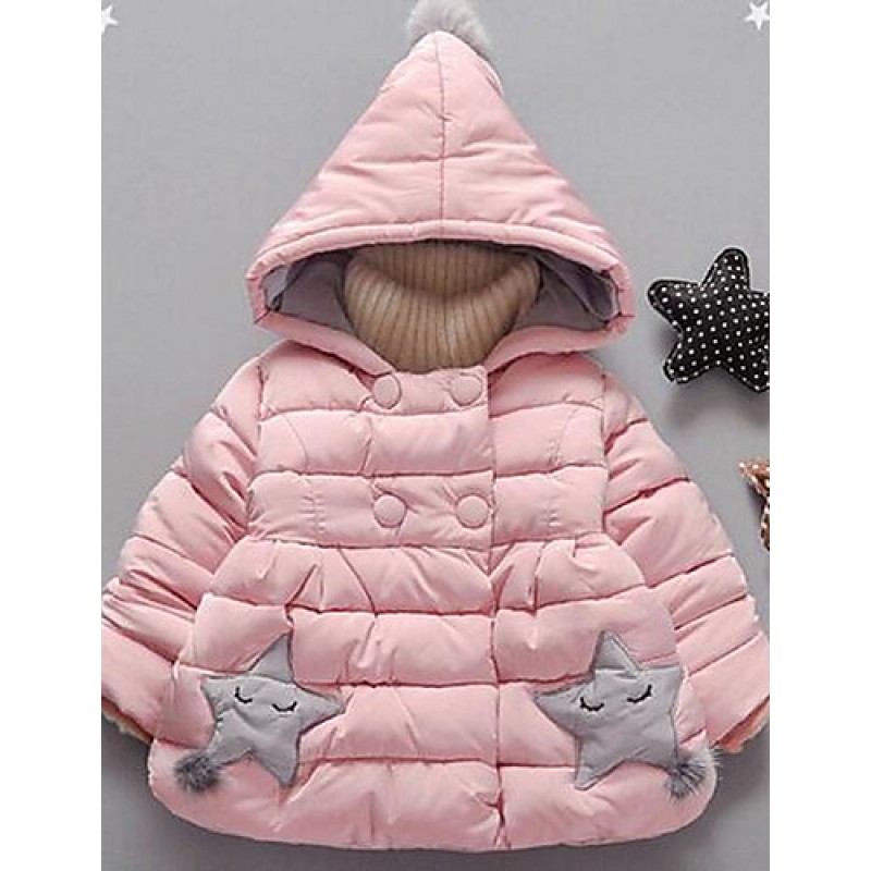 Girl Solid Down & Cotton Padded,Cotton Winter ...