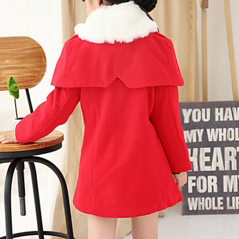 Girl's Pink / Red Jacket & Coat , Dresswear Polyester Winter / Spring / Fall  