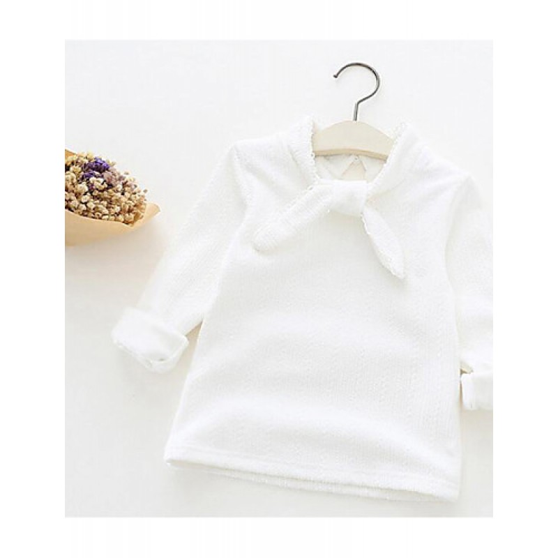 Girl Casual/Daily Solid Tee,Cotton Winter ? Sleeve Regular  