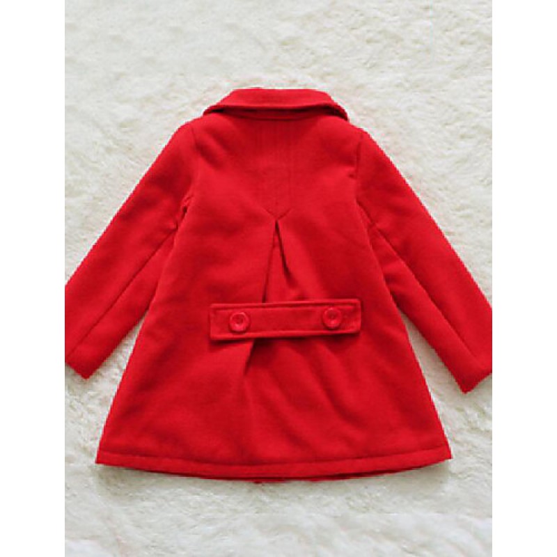 Girl's Casual/Daily Solid Down & Cotton Padded / Suit & BlazerWool / Polyester Winter Blue / Red  