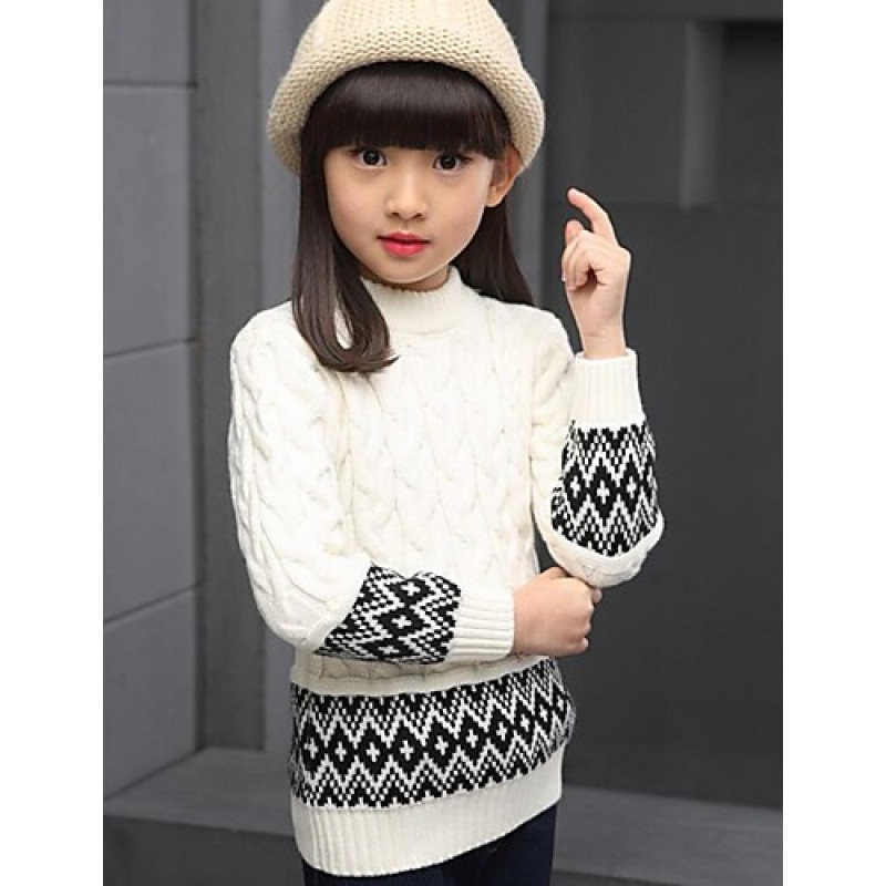 Girl's Casual/Daily Print Sweater & Cardigan,C...