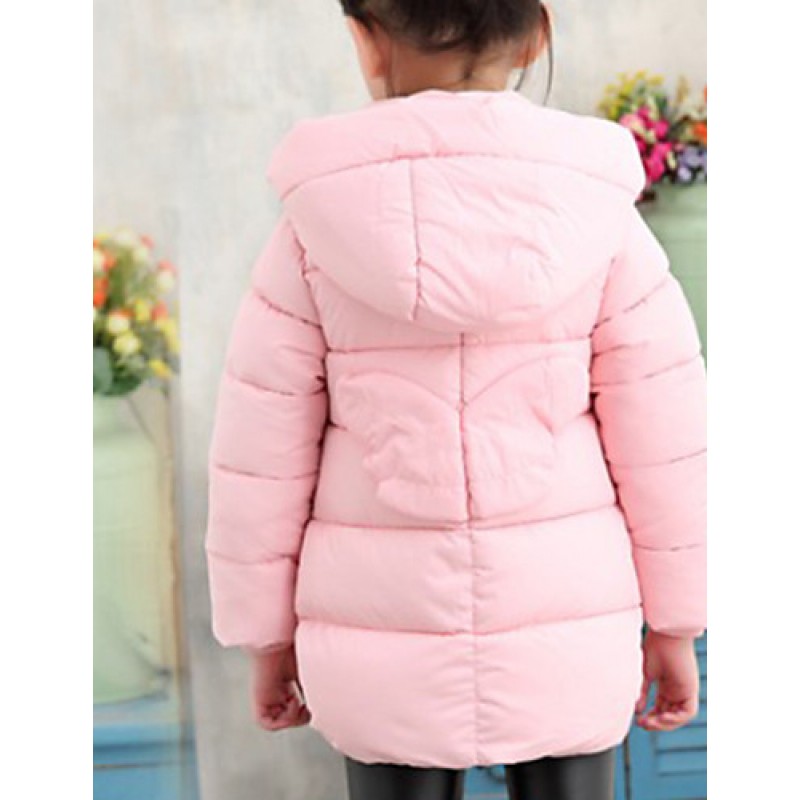 Girl's Casual/Daily Solid Down & Cotton Padded,Cotton Winter Blue / Pink / Red  