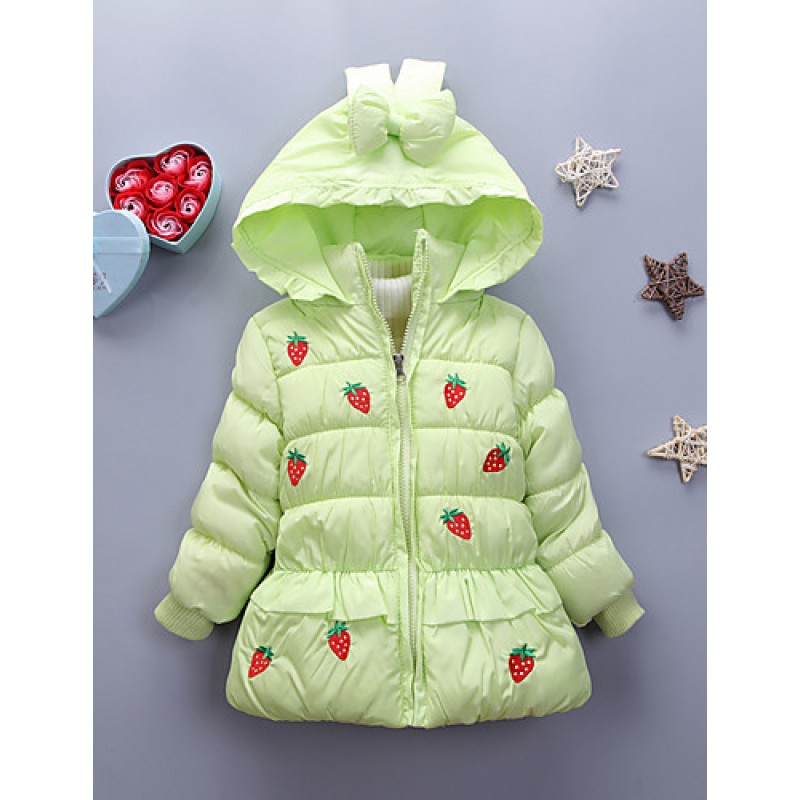 Girl's Casual/Daily Print BlouseCotton Winter Green / Pink / Red  