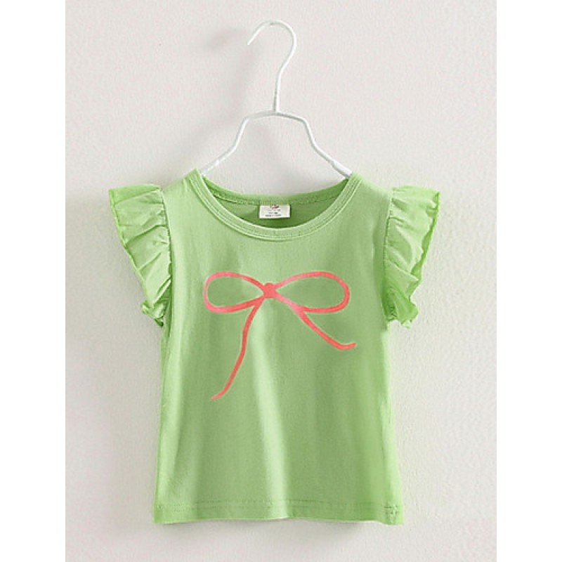 BK 3-6 Y Girl's Ruffle Cotton Summer Tee  